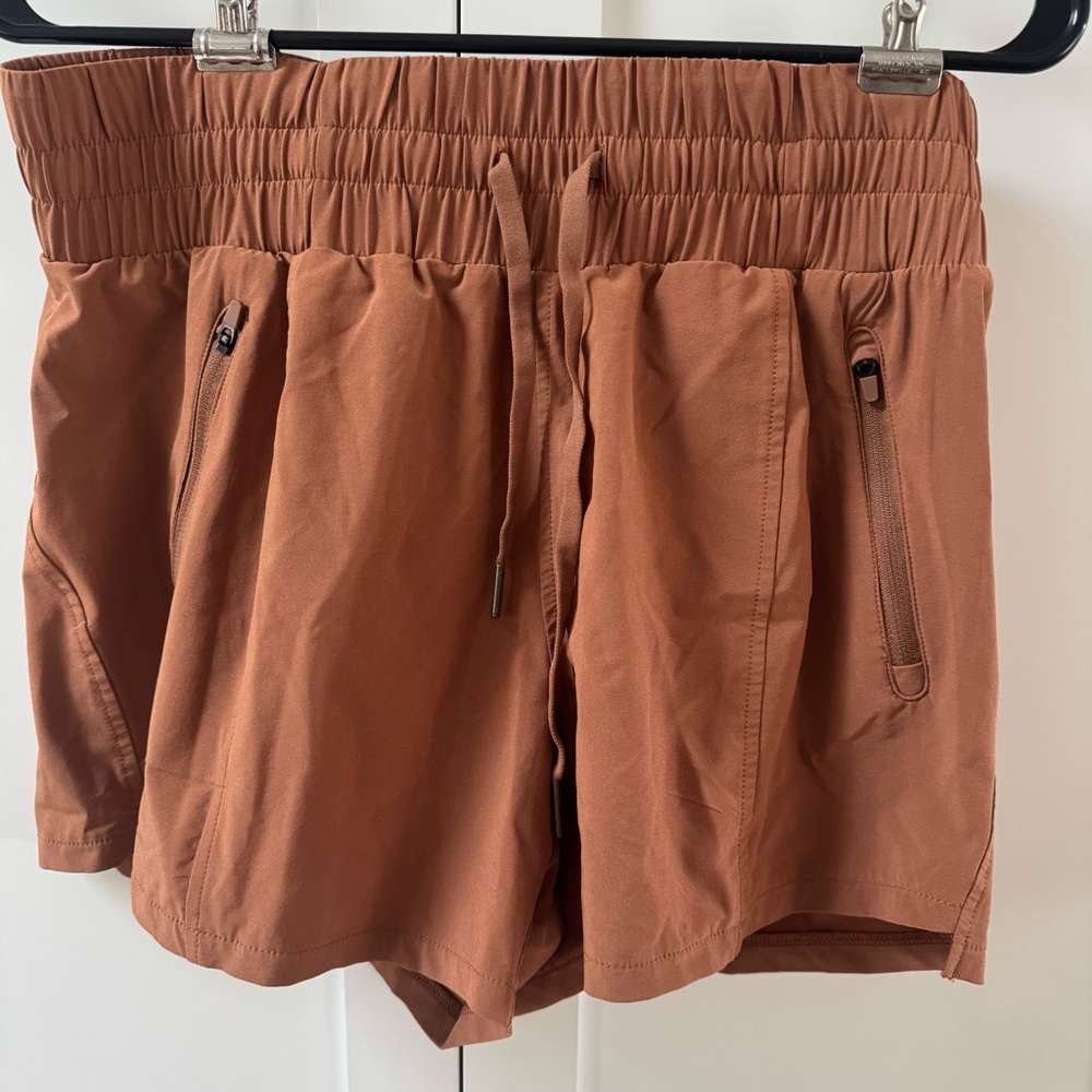 All in Motion Women's Athletic Shorts in Rust Orange